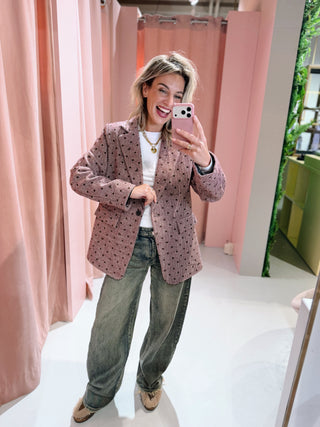 Dot Blazer - Bordeaux