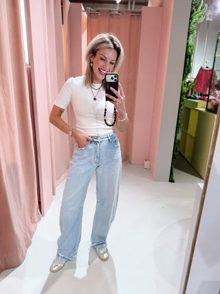 Vivian Barrel Jeans - Lichtblauw