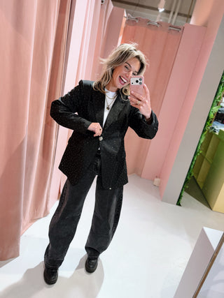 Strass Blazer - Zwart