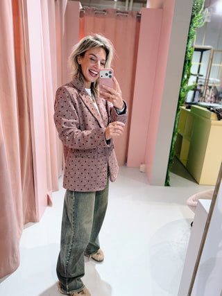 Dot Blazer - Bordeaux