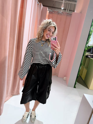 Aimee Longsleeve - Zwart/Wit