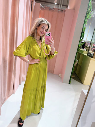 Kira Dress Uni - Lime