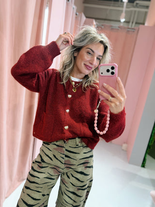 Bliss Cardigan - Bordeaux