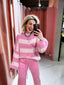 Ava Streep Knit - Roze