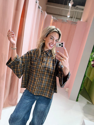 Gwen Ruit Blouse - Bruin