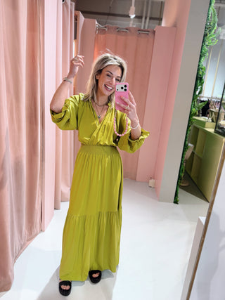Kira Dress Uni - Lime