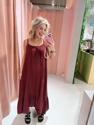Jasmine Dress - Bordeaux