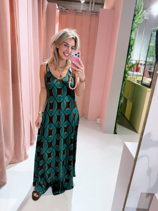Pauline Dress - Zeegroen