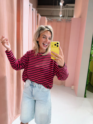 Lisa Longsleeve - Roze/Bruin