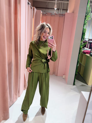 Elise Button Pants - Groen