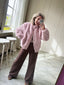 Gabriella Fuzzy Jacket - Oud Roze