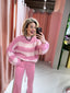 Ava Streep Knit - Roze