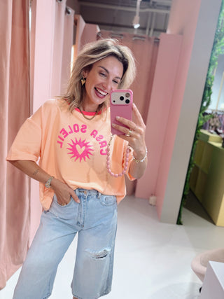 Casa Soleil Sweat Tee - Peach