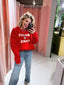 Bisous Sweater - Rood