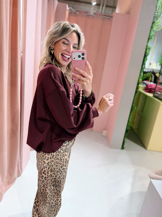 Coco Sweater - Aubergine