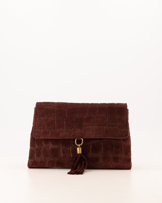 Avila Croco Bag - Burgundy