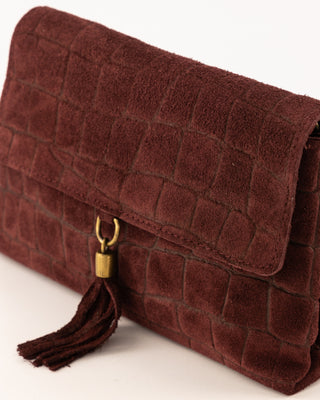 Avila Croco Bag - Burgundy