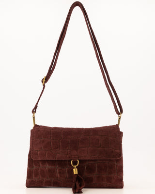 Avila Croco Bag - Burgundy
