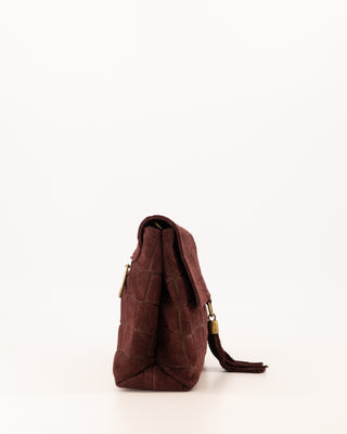 Avila Croco Bag - Burgundy