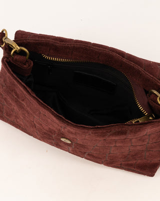 Avila Croco Bag - Burgundy