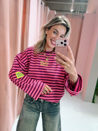 Atelier Club Longsleeve - Roze/Bordeaux