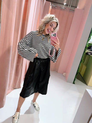 Aimee Longsleeve - Zwart/Wit