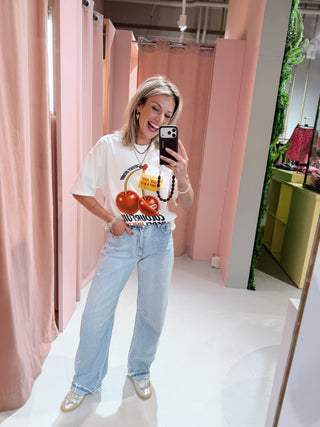 Cherry Tee - Wit