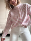 Tove Stripe Knit - Licht Roze/Offwhite