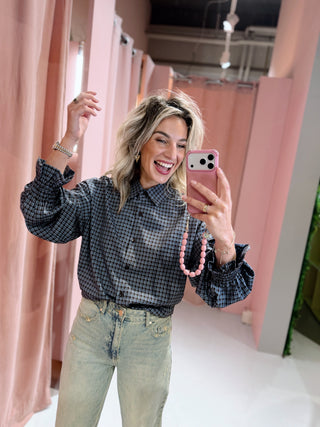 Fabienne Ruit Blouse - Bruin