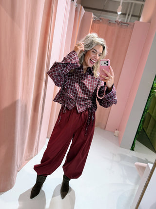 Zoe Ruit Blouse - Bordeaux