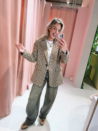 Dot Blazer - Bruin