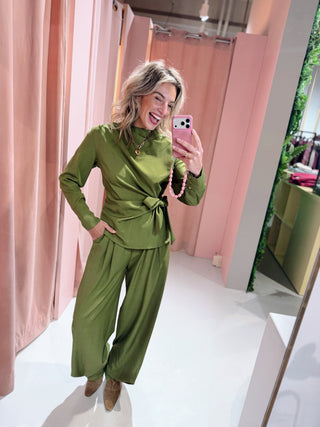 Elise Button Pants - Groen