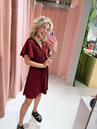 Noel Dress - Bordeaux