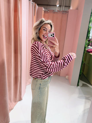 Finn Longsleeve - Roze/Bordeaux