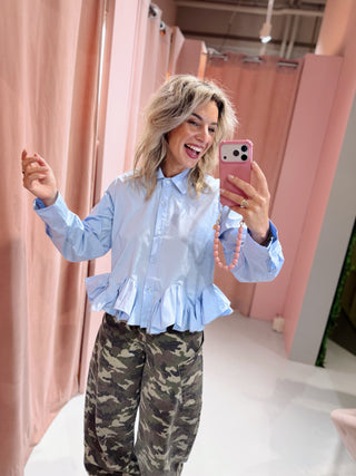 Mila Blouse - Lichtblauw
