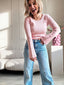 Tara Button Sleeve - Licht Roze