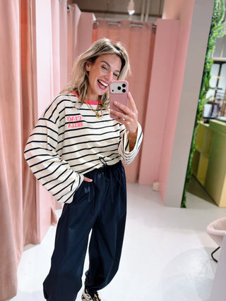 Ciao Bella Longsleeve - Offwhite/Navy