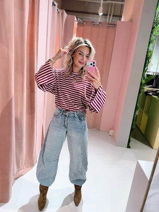 Aimee Longsleeve - Bordeaux/Roze