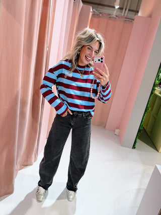 Giants Longsleeve - Blauw/Bordeaux