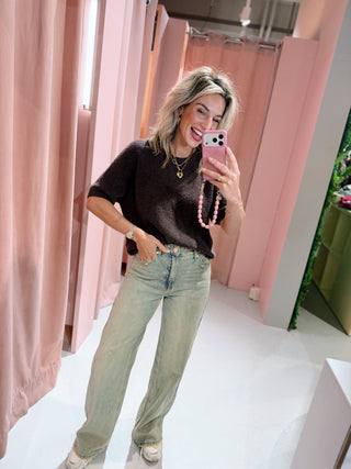 Karlijn SS Knit - Bruin