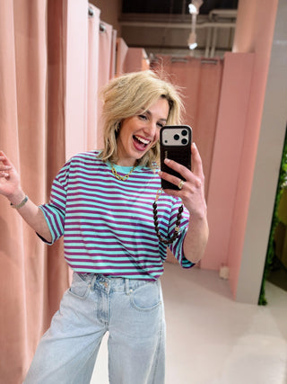 Strass Tee - Turquoise