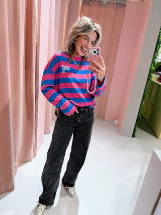 Giants Longsleeve - Blauw/Roze