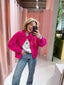 Unique Bomber Jacket - Fuchsia