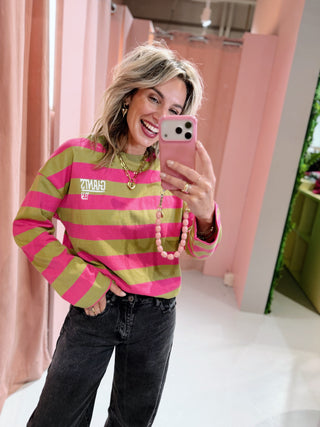 Giants Longsleeve - Groen/Roze