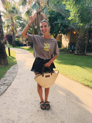 Salty Hair Tee - Washed Brown