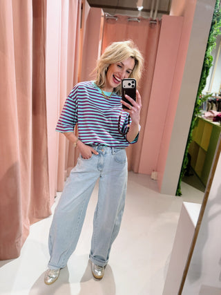 Strass Tee - Turquoise