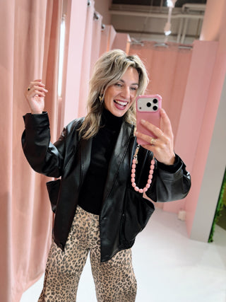 Chloe PU Jacket - Zwart