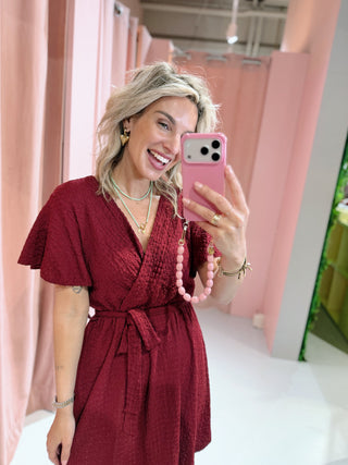 Noel Dress - Bordeaux