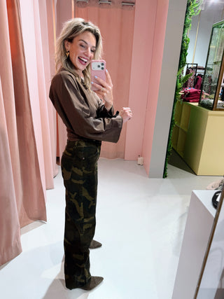 Hayden Barrel Jeans - Camouflage