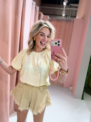 Mariska Blouse - Geel